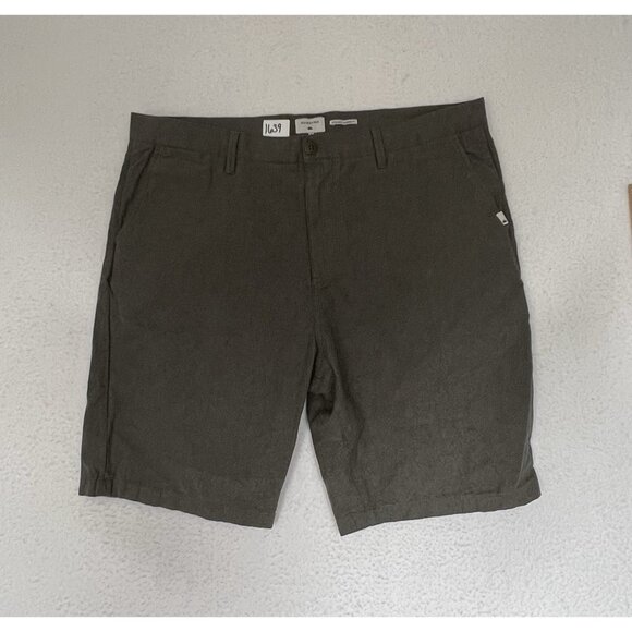 Quiksilver Shorts Men's Sz 40 Green Straight Fit Chino Flat Front Casual Shorts - Picture 1 of 10